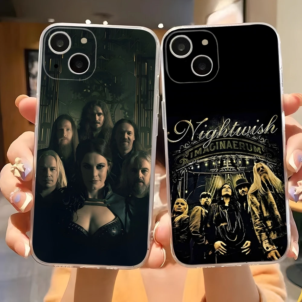 Band Nightwish Phone Case for 15 Pro Max iphone 14 Plus 11 12 13 Mini 7 8 Plus X XR XS SE 2020 Transparent Soft Cover