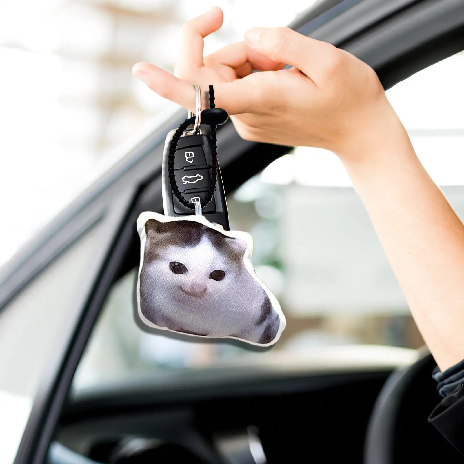 バッグペンダント ぬいぐるみ 猫 キーホルダー オーナメント グッズ チャーム ぬいぐるみ ファッション アクセサリー サウンド付き 財布 トート 誕生日 クリスマス