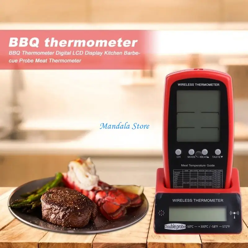 

U2JC Wireless Thermometer Convenient Digital BBQ Thermometer Kitchen Thermometer