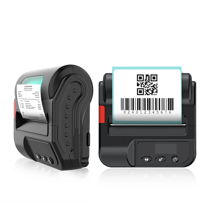 Portable Bluetooth 80mm Thermal Receipt Printer Retails Pricetag Label Maker Warehouse Rack Label Printer