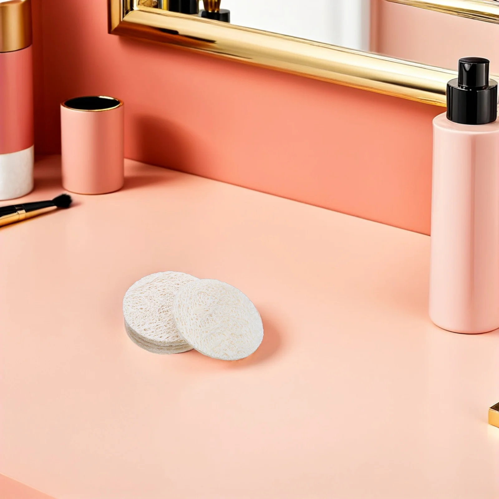 5 個のメイク落としパッドヘチマ天然バススクラブスポンジシャワー皮膚スクラブパッド男性女性用角質除去クレンザー