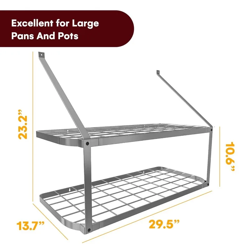 Hanging Pot and Pan Rack, 13.7