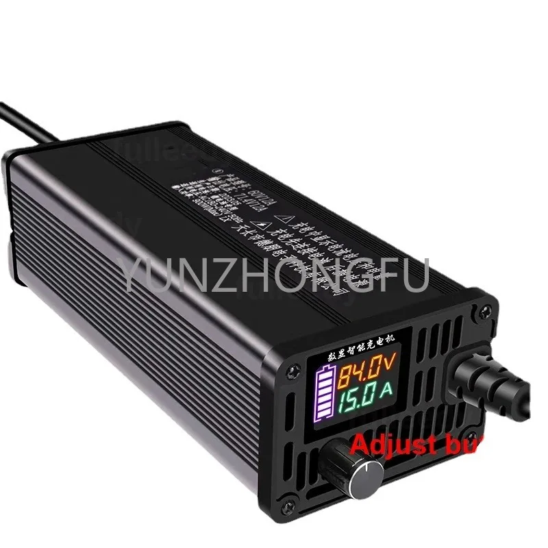 2-10A adjust Adjust charger LCD display 54.6V 58.V 15A  58.8V 87.6v 88.2v 84V 67.2V 10A 87.6V