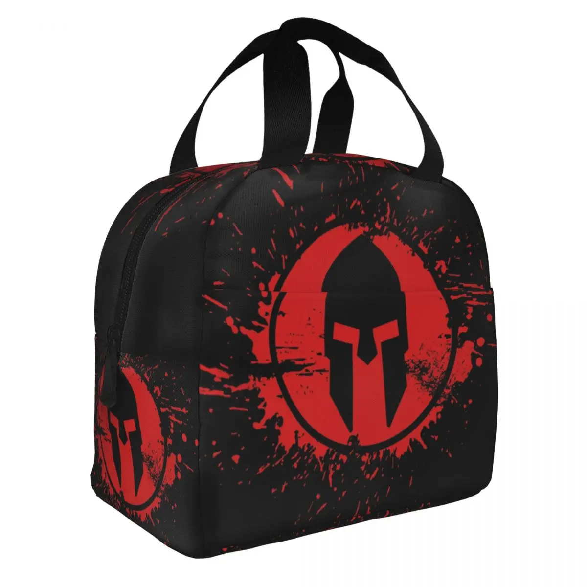 Custom Sparta Warrior Spartan Skull Resuable Lunch Boxes Women Multifunction Thermal Cooler Food Insulated Lunch Bag Children