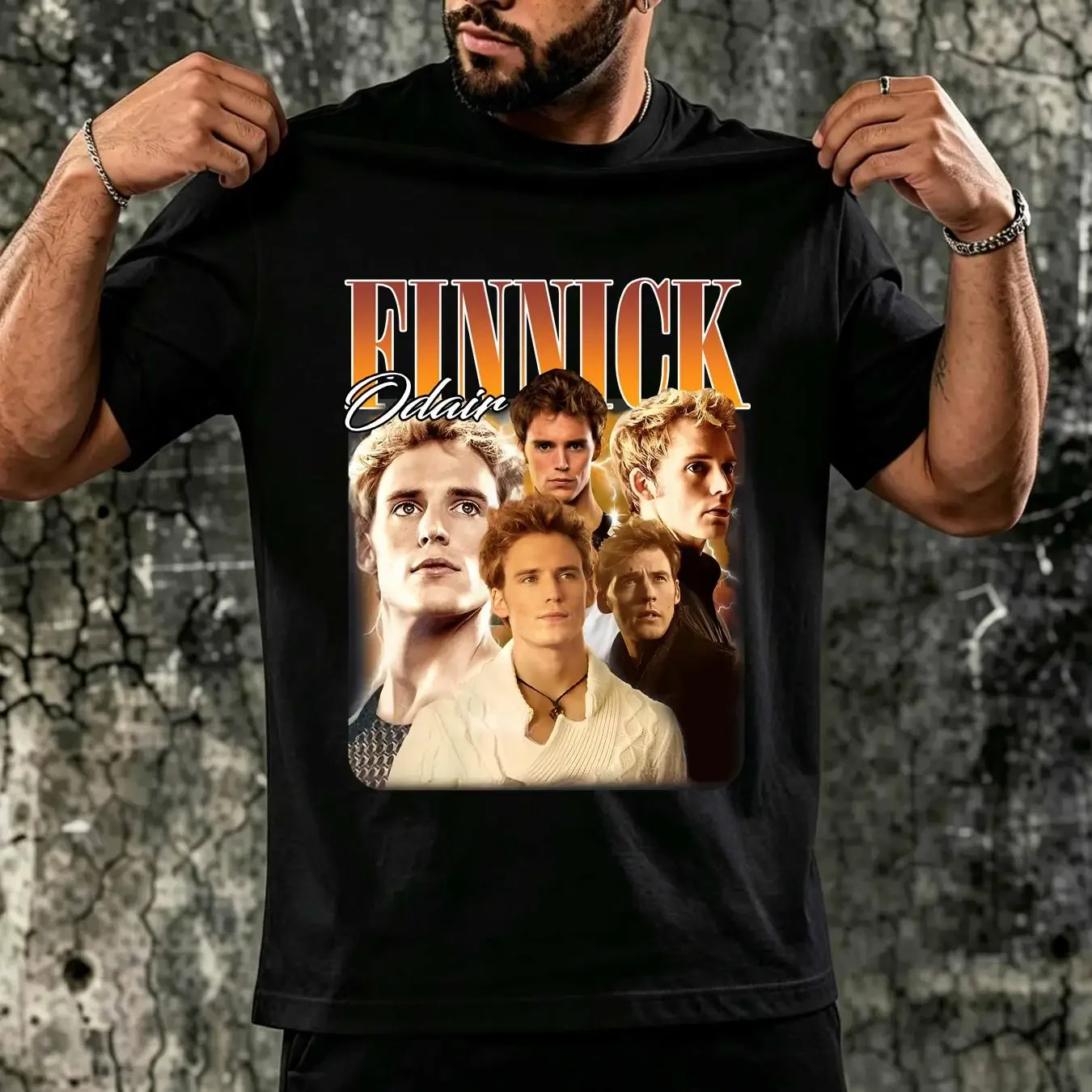 washed T Shirt Limited Finnick Odair Character Movie Series Actress Bootleg Ret long or short sleeves vintage Washed Stylish