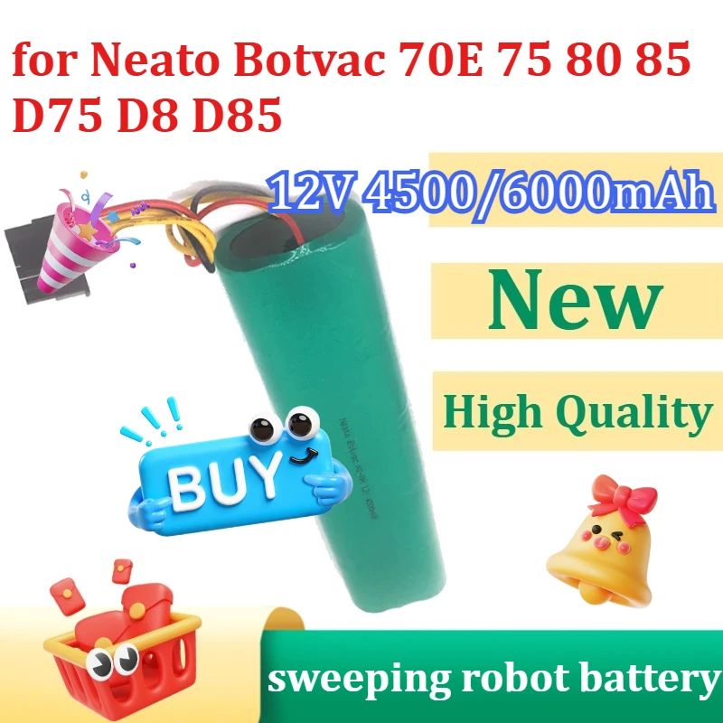 

Ni-MH аккумуляторная батарея 12 В 4500/6000 мАч для Neato Botvac 70E 75 80 85 D75 D8 D85 робот-вакуумная батарея