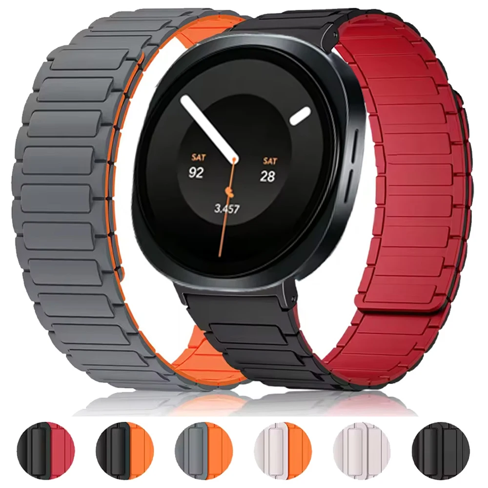 Sport Silicone Strap For Samsung Galaxy Watch 9 40mm 44mm Magnetic Replacement Band For Galaxy Watch 8/8 Classic 46mm Bracelet