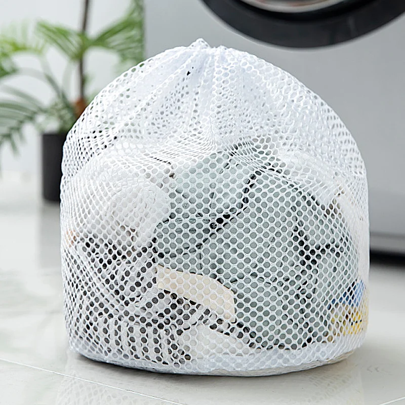 Net Washing Machine Bag Drawstring Mesh Underwear Laundry Basket Washing Bags Organizer Large Capacity Dirty Laundry Bag