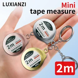 LUXIANZI Portable Mini Measure Tape Retractable Small household measuring tools High Precision 2M Steel key chain Measuring Tape