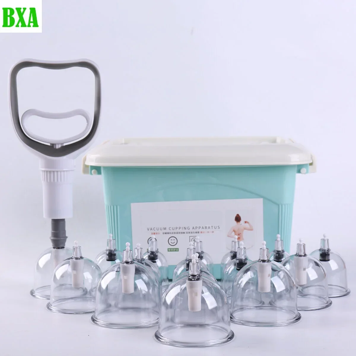 

12/32 PCS Medical Cupping Cup China Vacuum Cupping Kit Pull Out Vacuum Therapy Relaxation Massager Curve Suction Pump