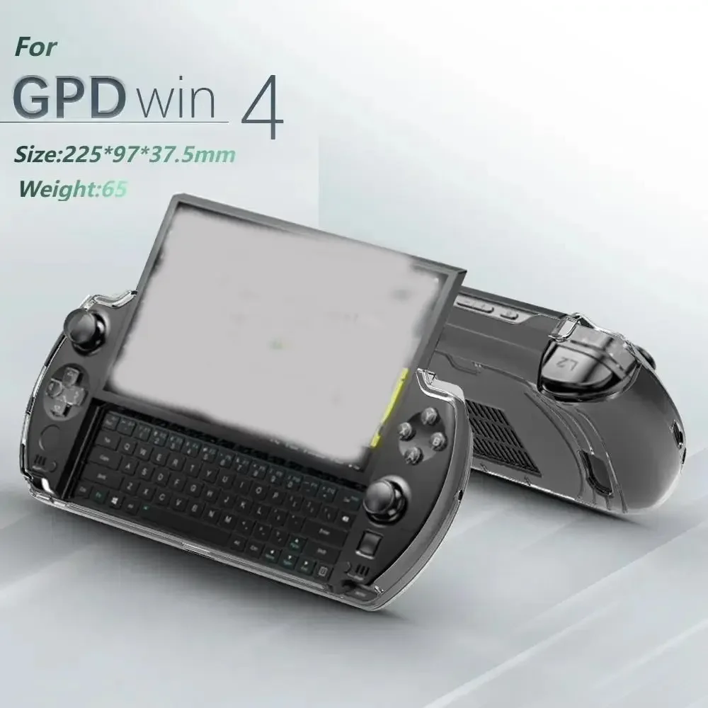 CJ لـ GPD Win 4 حافظة بديلة مضادة للصدمات، حافظة حماية ناعمة بلون سادة، حافظة وحدة تحكم شفافة #6