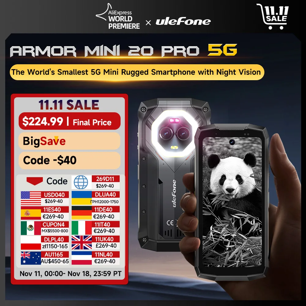 【Мировая премьера】Ulefone Armor Mini 20 Pro 5G 4,7