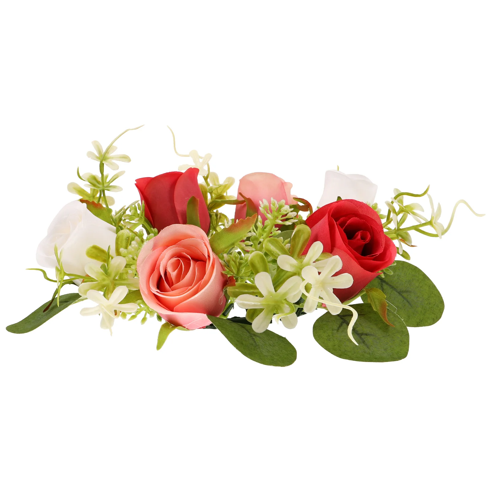 

Artificial Rose DecorC Rings for Pillars Leaf Floral C Wreaths Rings Party Home Wedding Birthday Festival