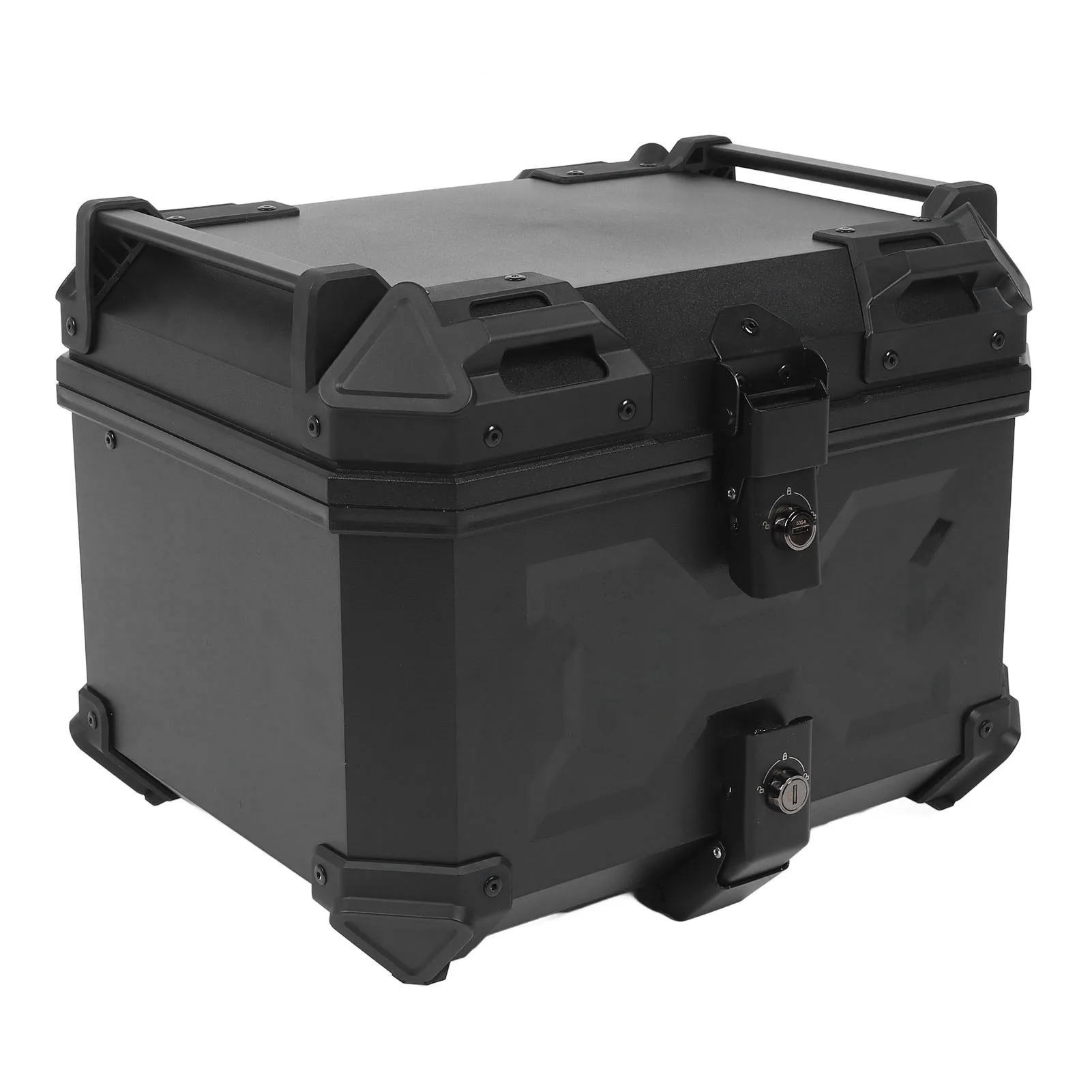 45L Motorcycle Top Box Universal Waterproof Rear Luggage Storage Tool Cases Trunk Tour Tail Box with Quick Release Plate
