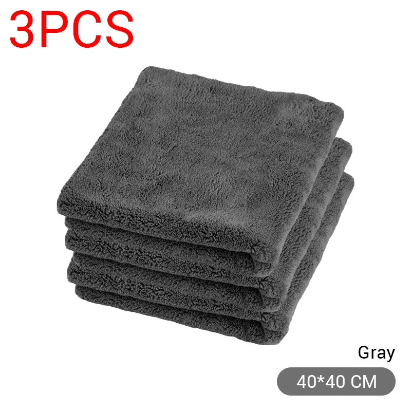 Mikrofaser-Reinigungstuch, 1/3/6/9 Stück, Mikrofaser-Waschhandtücher, extra weich, für die Reinigung von Autos, Trockentuch, Autowaschlappen, 40 x 40 cm