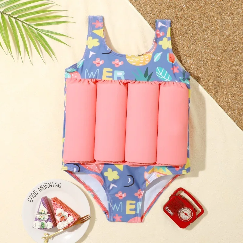 

Girls One-piece Swimsuit, Children's Buoyancy Swimsuit, Infant & Toddler Swimwear for Baby Girls with Cute Safety Design