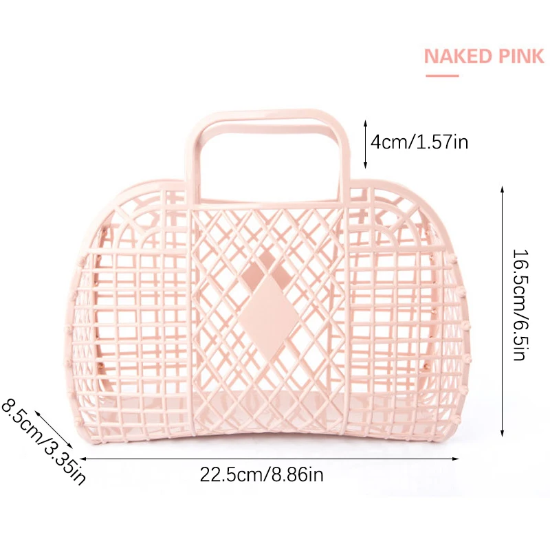 Detachable Shower Basket Plastic Bath Basket Bathroom Hollow Wash Storage Basket Shopping Basket Home Storage Organization