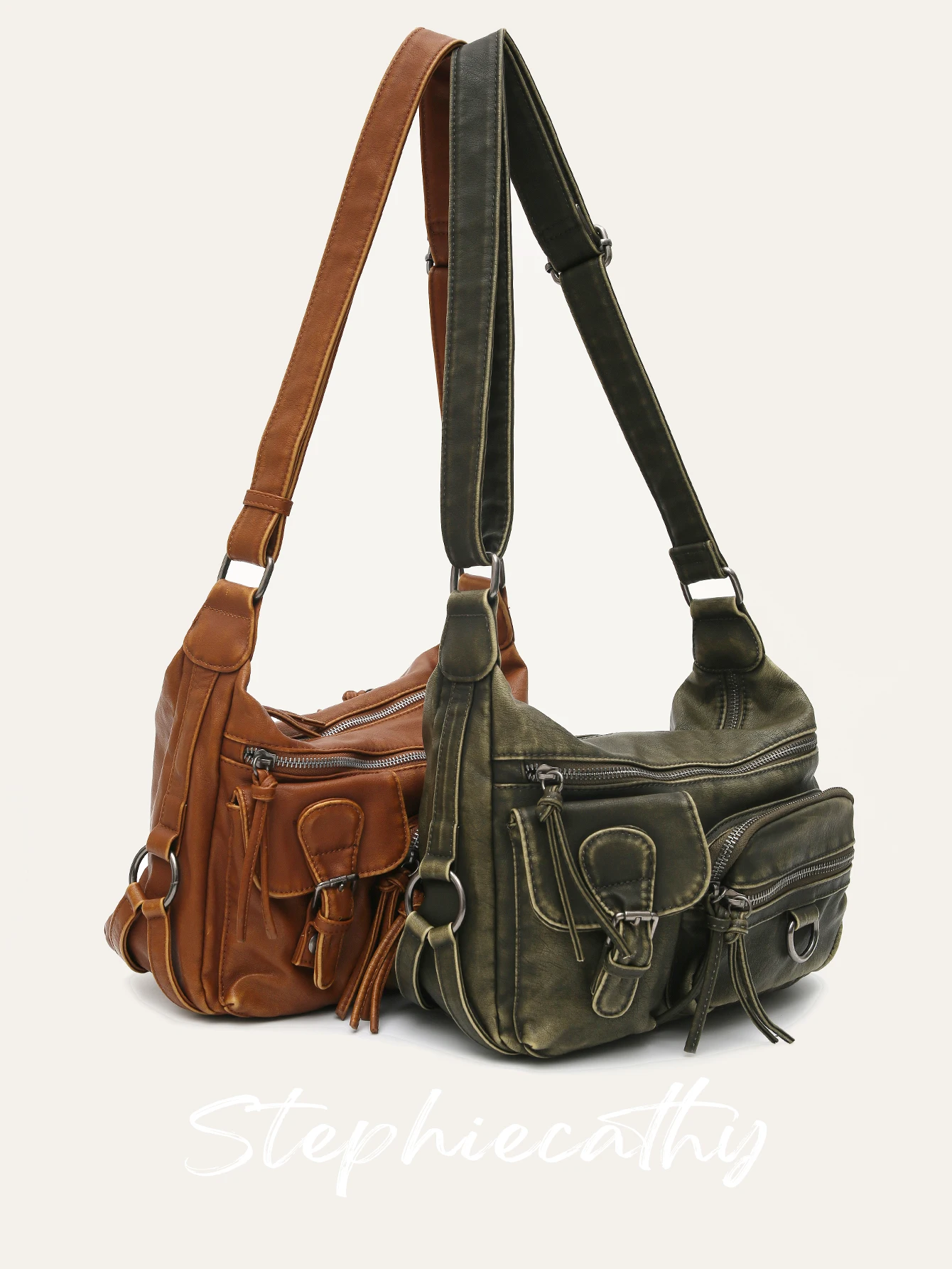 

Женская ретро-стиль унисекс, дизайнерская сумка из искусственной веганской кожи, функциональная сумка через плечо с несколькими карманами, кошелек, повседневная уличная сумка