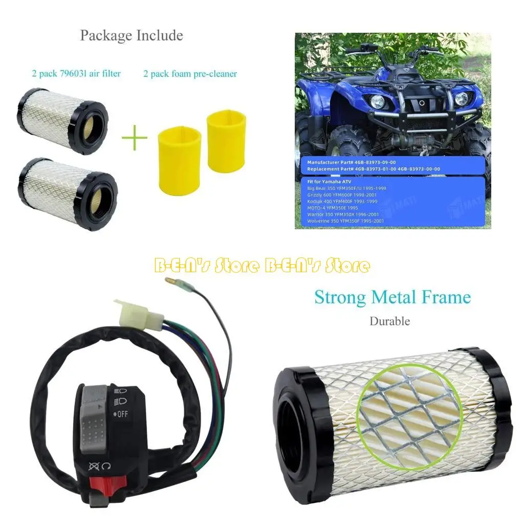 

Y1AD 2 Pieces Air Filter + Pre Cleaner Improves Providing Clean Filtered Air for 796031 Durable