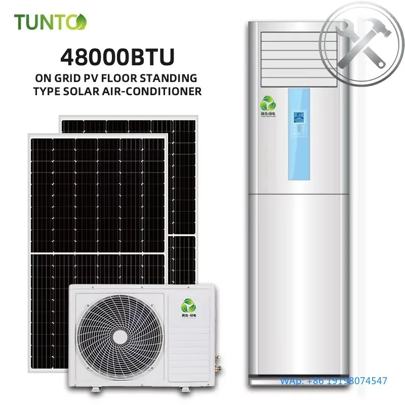 

【specialized】48000BTU 5Ton 8Hp Floor Standing AC DC Solar Air Conditioner R32 Cooling Heating for Gym Villa 380V 50Hz
