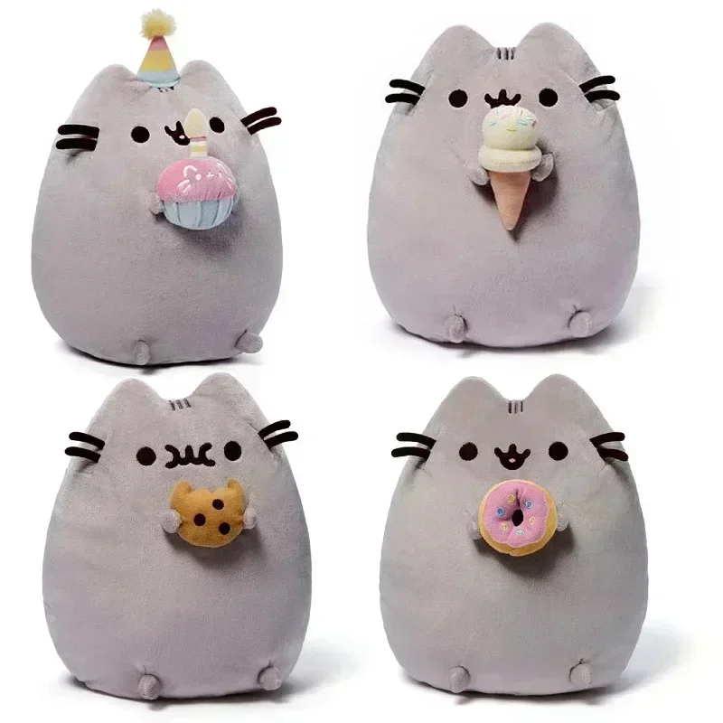 Плюшевая игрушка P-Pusheen: милый единорог-пончик, декор для комнаты, мультяшный плюшевый кот в виде картофельных чипсов, мороженого, пиццы, торта, подарок