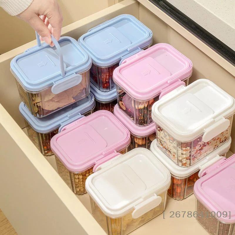 ⚑Airtight Plastic Food Storage Containers With Handle And Lids Leakproof Portable Snack Boxes For Picnic view 5