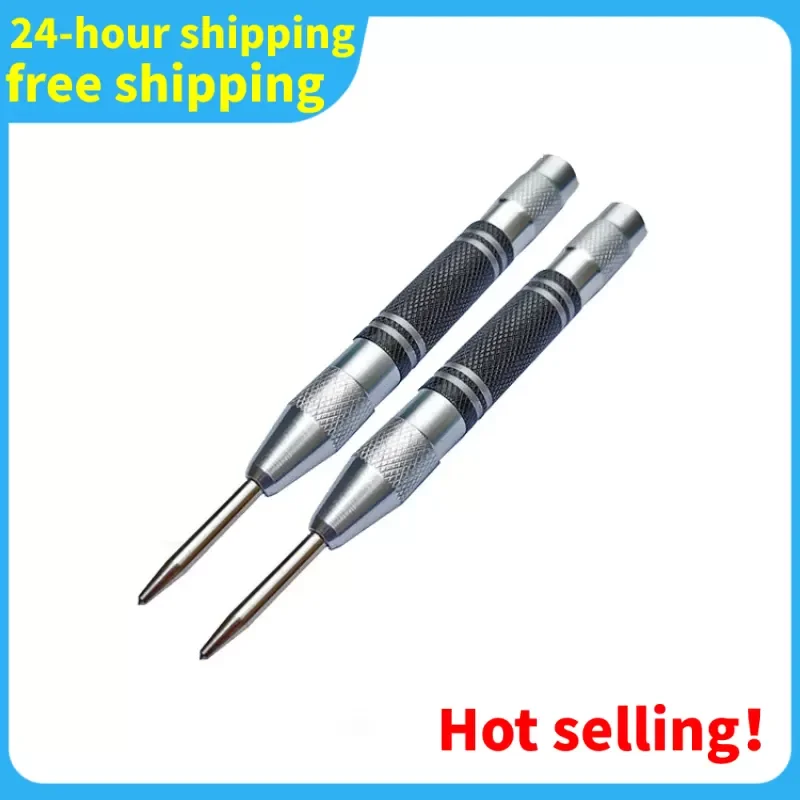 Automatic Center Punch Spring Loaded Locator Woodworking Metal Drill Adjustable Kerner Center Pin Press Dent Marker Hand Tools