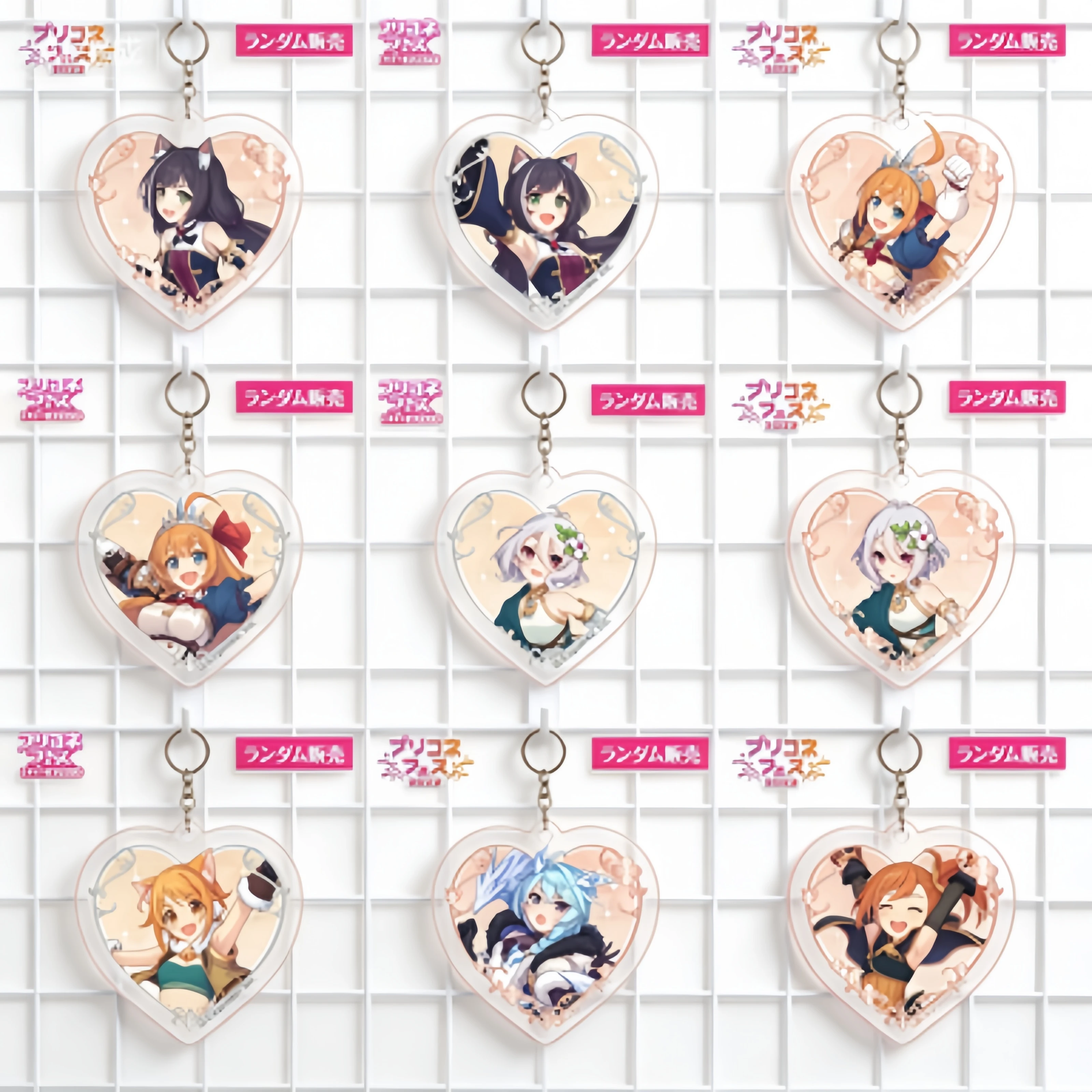 Wholesale Princess Connect! Re:Dive 6cm Acrylic Pendant Keychains Cosplay Cell Phone Pendant Gift Option Souvenir Display