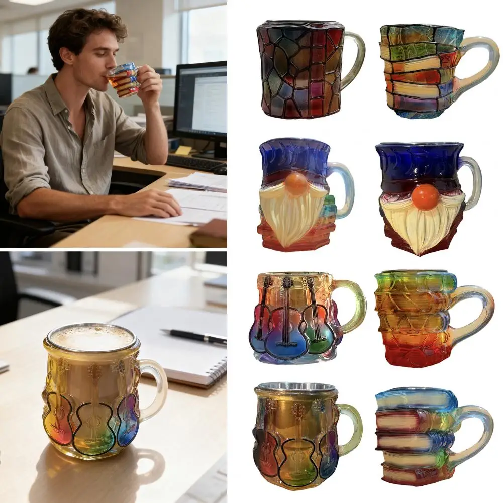 Picture Book Cup Novel Inspired Mug 3d Picture Book Coffee Mug Hand-drawn Stacking Cup Gift for Book Lovers Teachers Librarians