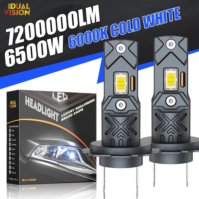 

Светодиодные лампы для авто 6500W 7200000LM Turbo H7 LED Canbus 1:1 Mini H1 H4 H11 H8 H9 9005 HB3 9006 HB4 9012 HIR2 STG Hi/Lo Beam 12V Plug&Play