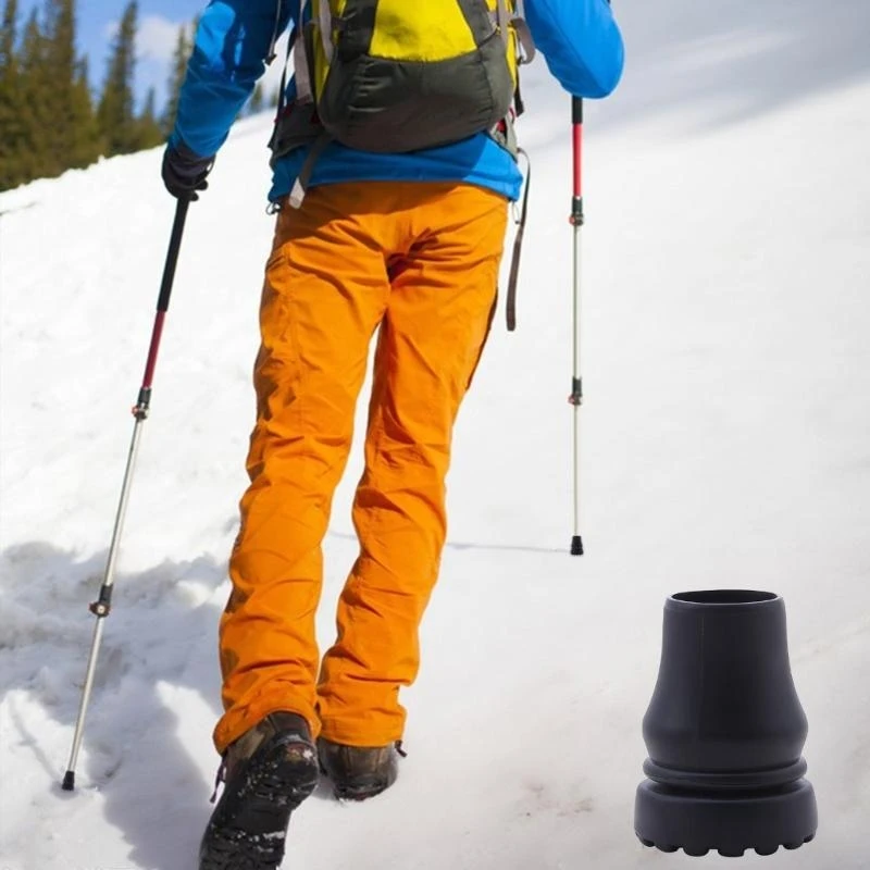 Walking Tip Pads End Rubber Caps Walking Cane Replaceable Tip Caps Hiking Protectors Cover for Anti-Skid Tip