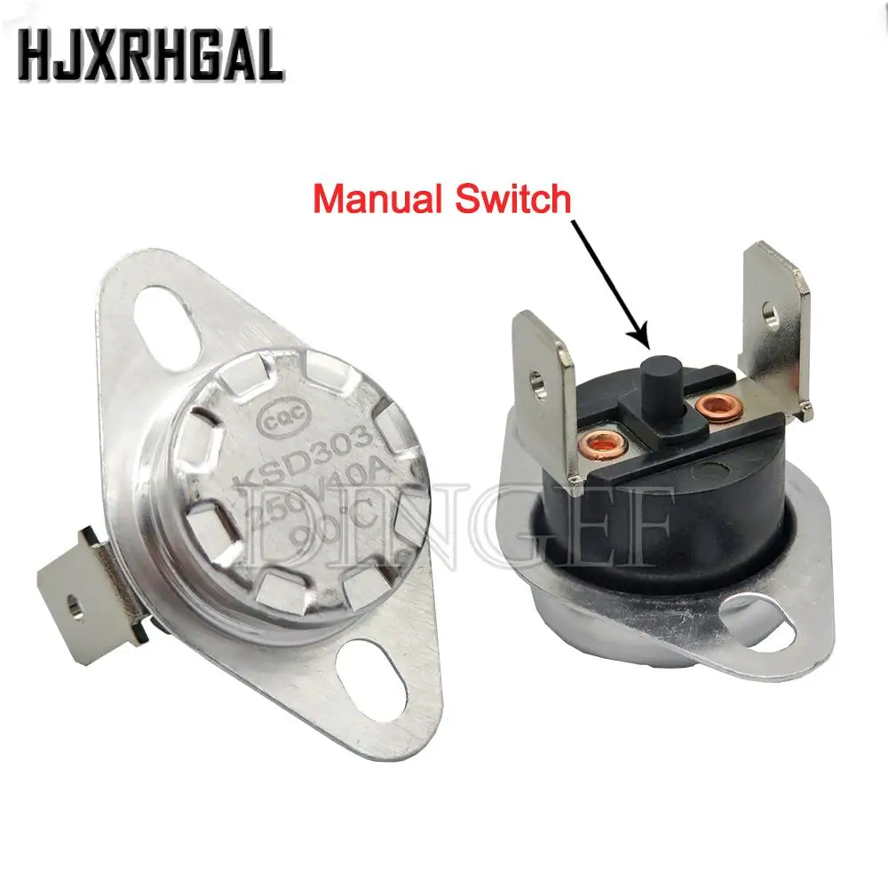 1 Stück ksd301 ksd303 10a 45 ~ 150 c Grad Celsius manueller Reset-Thermostat normaler weise geschlossene Temperatur schalter Temperatur regelung