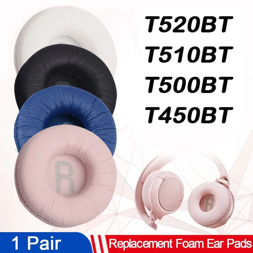 1 Pair Soft Headphone Headset Replacement Foam Cushion Cover Ear Pads For JBL T450BT T500BT T510BT T520BT