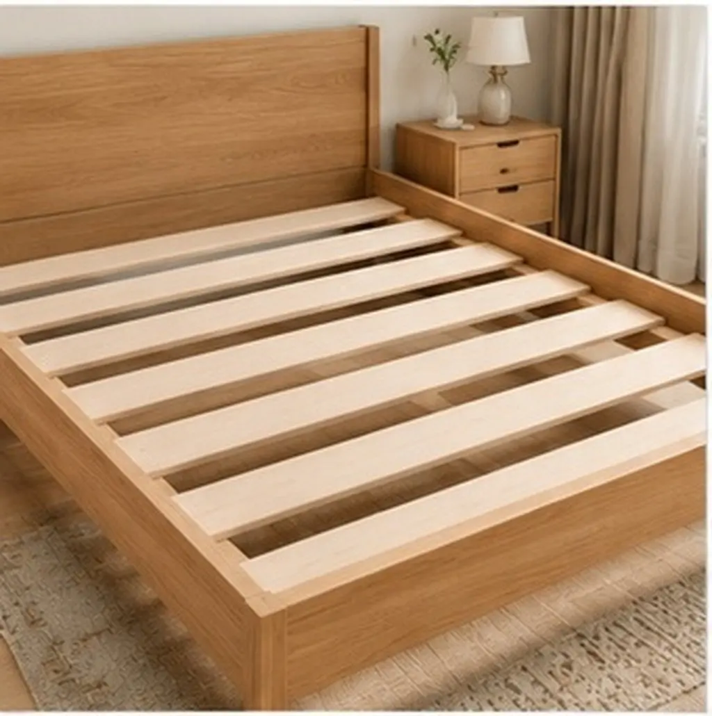 2Pcs Wooden Bed Slats Replacement Support Slats for Mattress Solid Hardwood Bed Frame Reinforcement Easy Assembly 23.4x2x0.3in