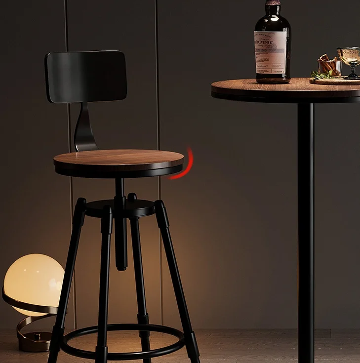 للتصميم الحديث كرسي طعام معدني للمطاعم مقعد مرتفع أثاث منزلي مقاوم للماء لغرفة المعيشة الخارجية #2