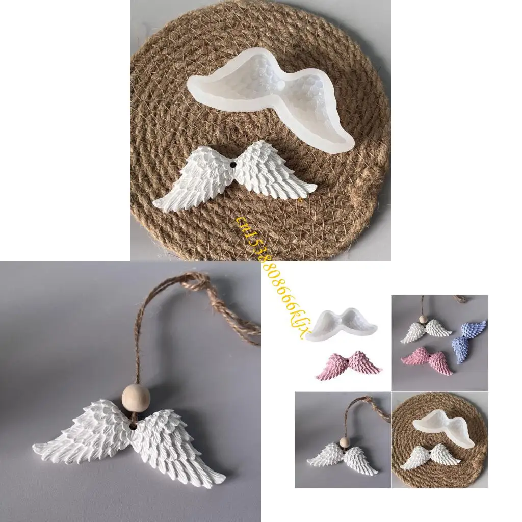 

Silicone Wing Pendant Mold Reusable Craft Tool Detailed Texture Design Mould For DIY Ornament Projects 066C