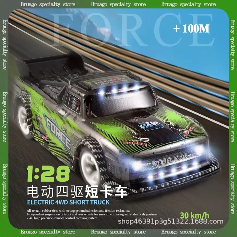 

WLtoys 284131 1/28 Scale 4WD Mini Racing RC Car 2.4G Remote Control 30Km/H High Speed LED Lights Metal Chassis Electric Off-Road