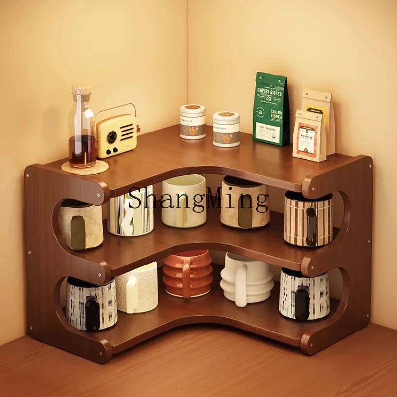 

ZYY household corner bookshelf mug corner storage shelf multi-layer bookshelf