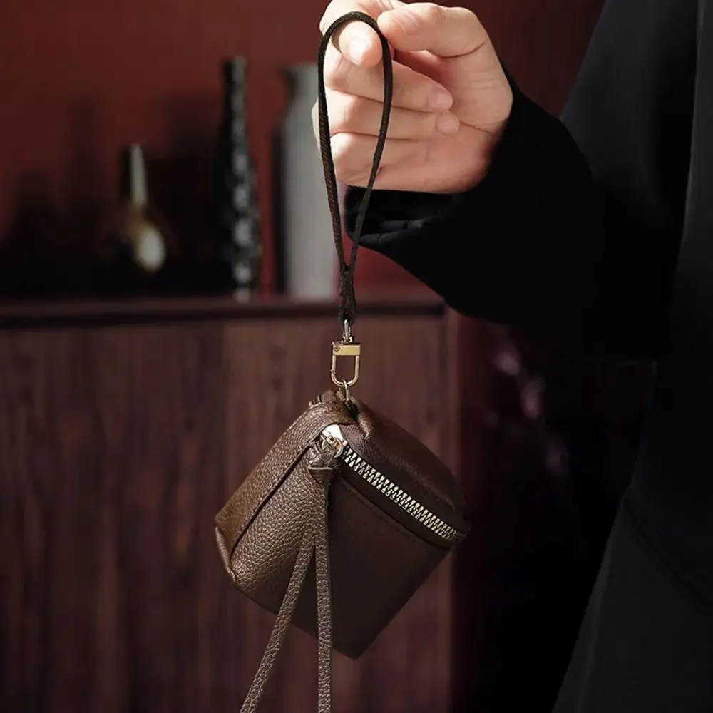 미니 경량 소형 사각 동전 지갑 방수 이어폰 보관 화장품 가방 지퍼 지갑 여성용