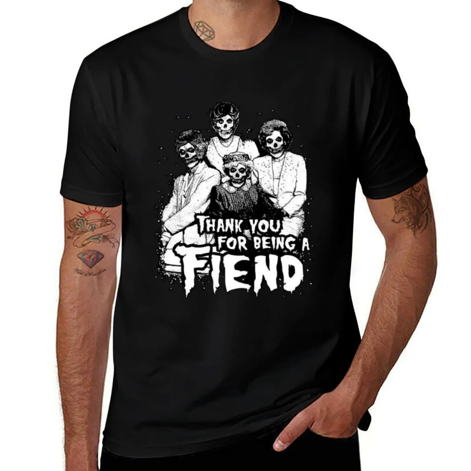 

GOLDEN GOULES FIEND misfits T-Shirt T-shirts oversize plus sizes blacks black t-shirts for men