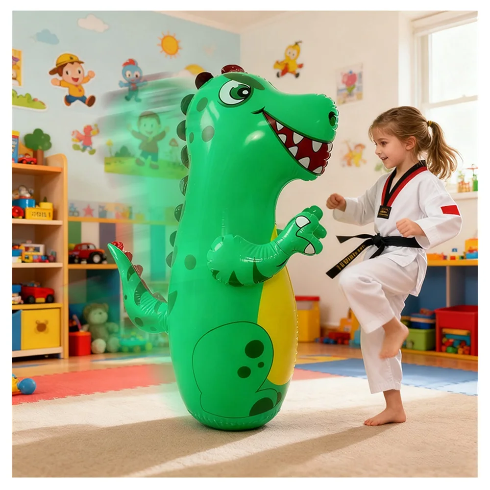 Inflatable Standing Punch Bag Toy Dinosaur Model Children's Game Outdoor Activity Parent-Child Interactive Boy's Toy Gift