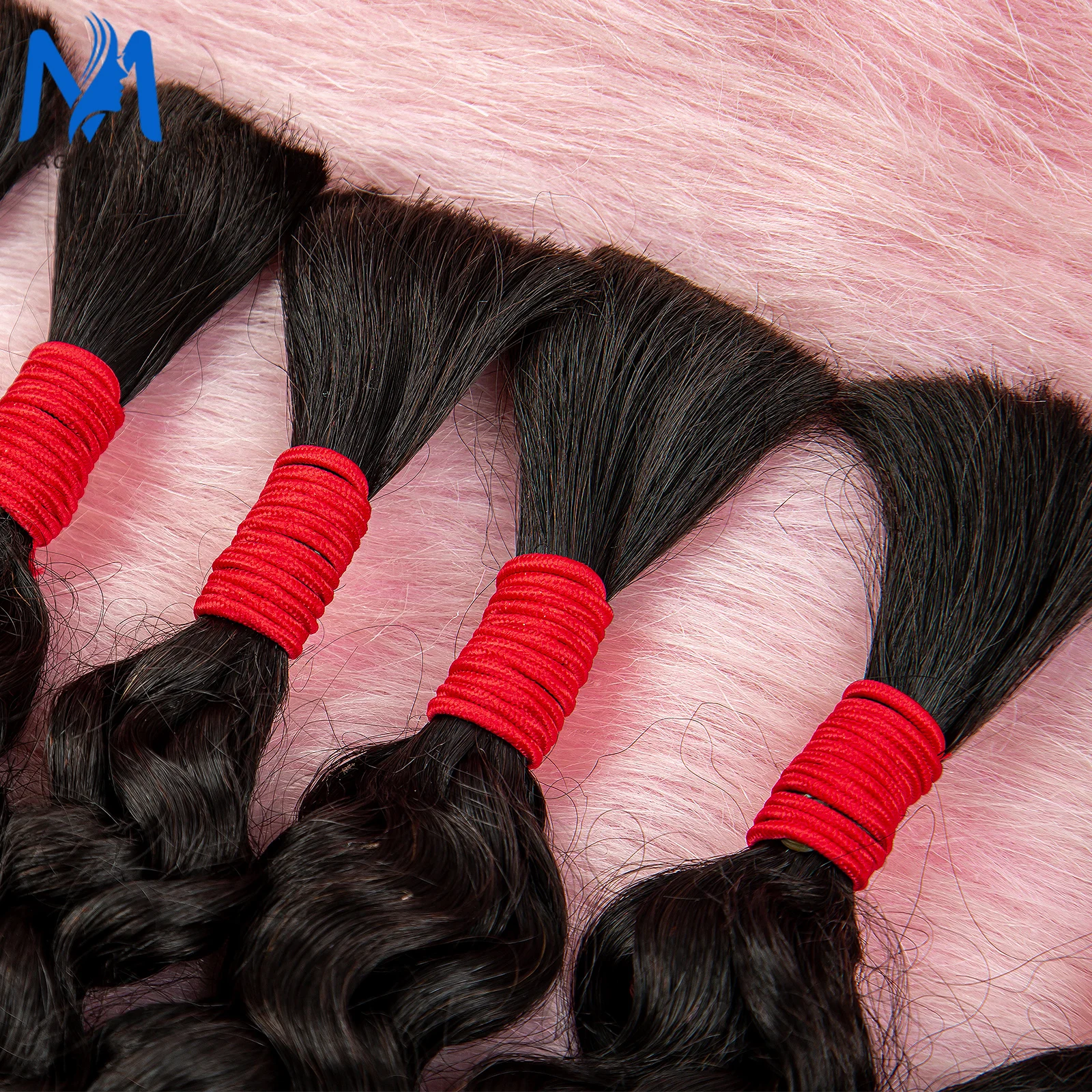 No Weft Human Hair Bulk Extension Virgin Human Hair Water Wave Bulk Hair Weaving for Braiding 100% Unprocessed 16-26 Inches