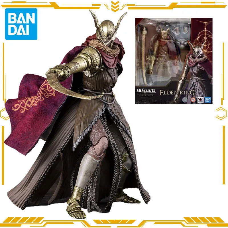 Bandai Original S.H.Figuarts Elden Ring Anime Figure Malenia Action Figure Toys for Boys Girls Gift Collectible Model Ornaments
