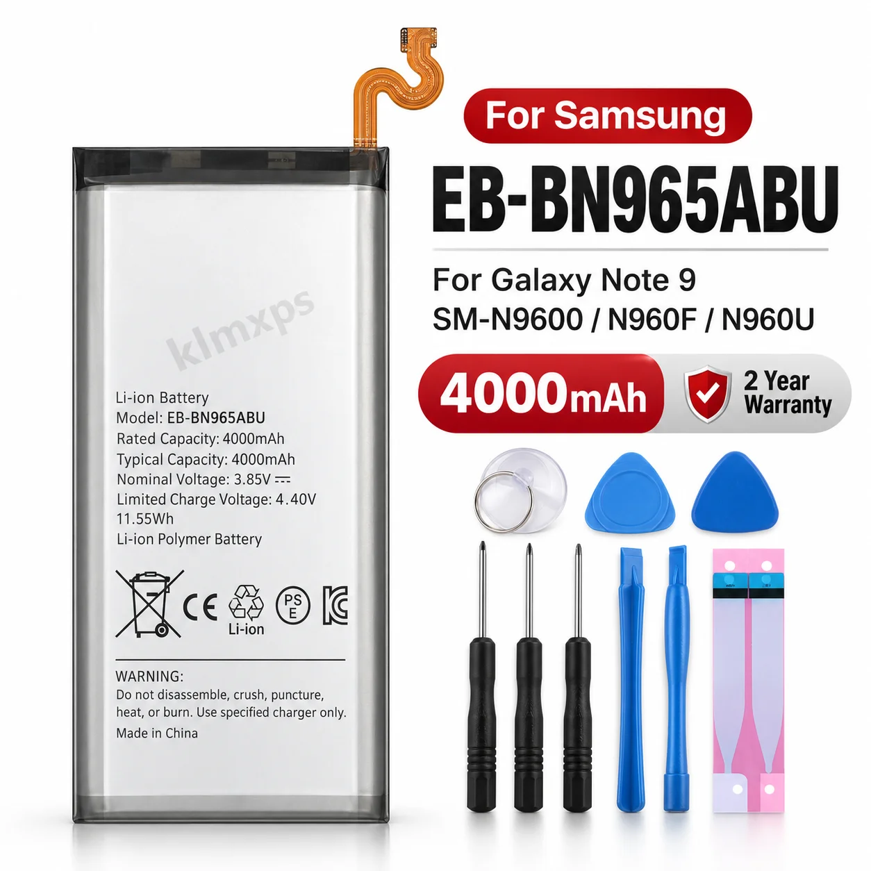 Premium Replacement Battery EB-BN965ABU For Samsung Galaxy Note 9 Note9 N960U SM-N9600 SM-N960F N9600 SM-N965F Repair Part