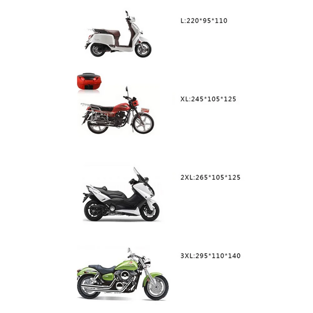 

Universal Motorcycle Cover Waterproof Dustproof Rain Cover for Most Motorbikes Scooters Electrobile Bike Coat UV Shield Elastic