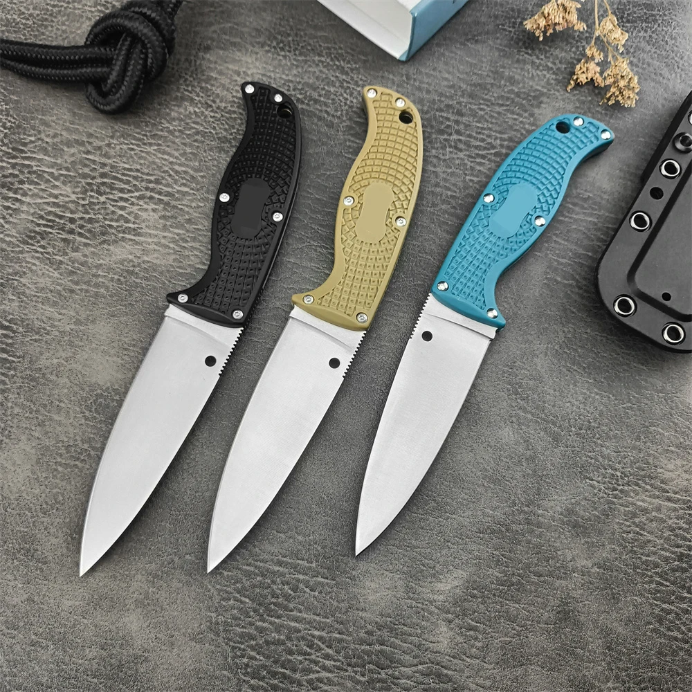 

Hunting Fixed Blade Tactical Camping Jungle Tool Self Defense Survival Knife D2 Blade Nylon Fiber Handle Multifunction Knife