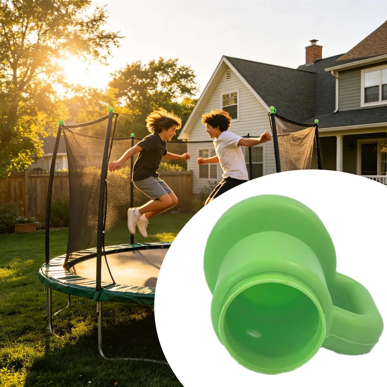 

Trampoline Parts Replacement 8 Pieces Universal Portable Accessories Trampoline Enclosure Pole Caps For Home House Indoor