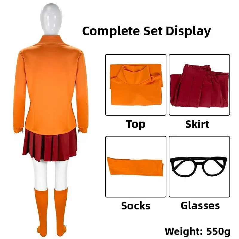 Fsia de Cosplay de Cão Scout Wilma, Vestido de loween para Mulheres, Fsia Étnica de Palco Verão 2023 Sem Marca