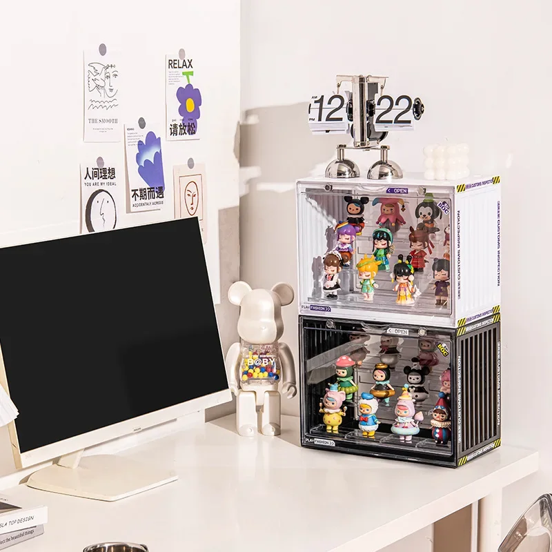 Blind Box Storage Display Rack Container Showcase Dustproof Storage Box Clear Popmart Display Cabinet Anime Figure Toy Storage