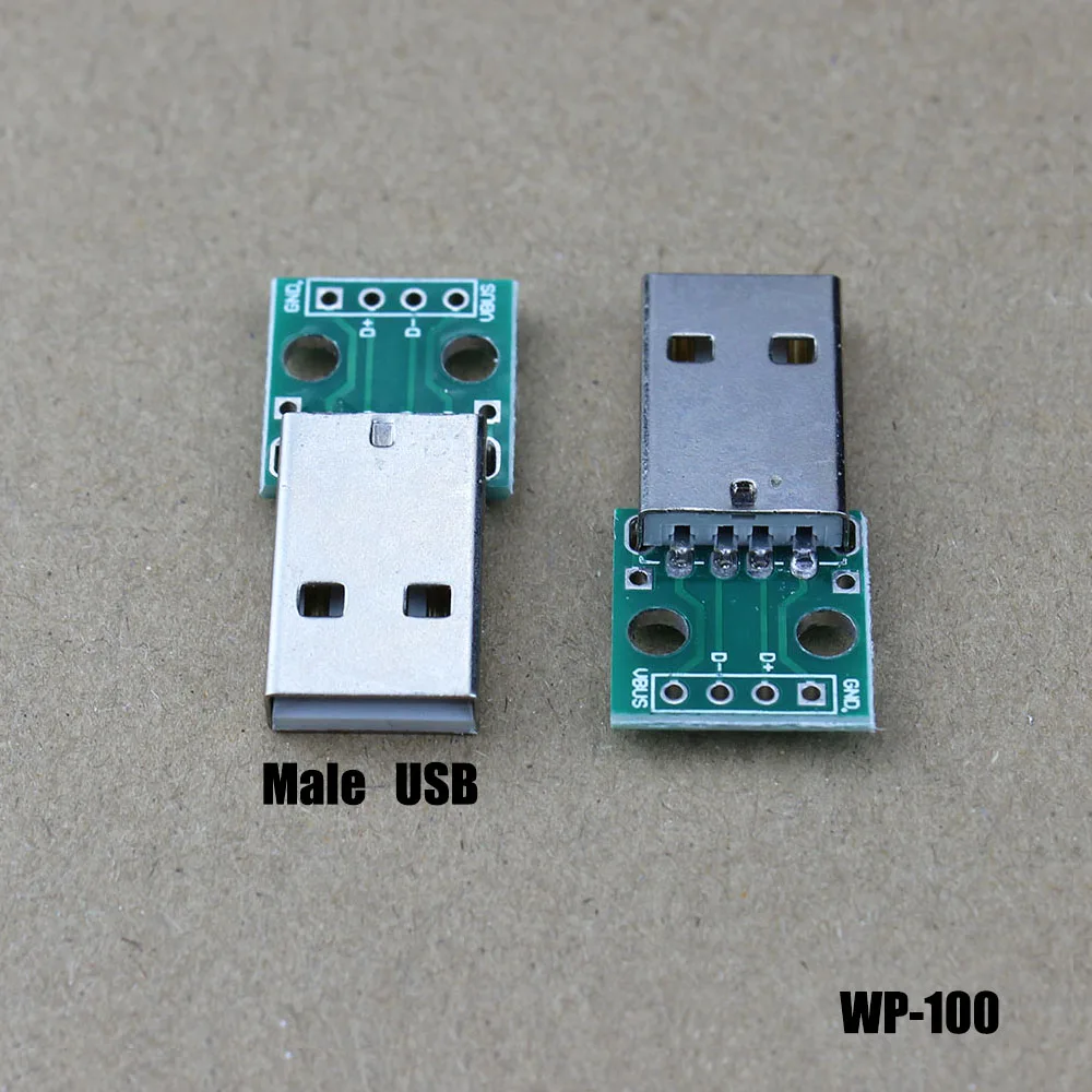 1Pc Micro Mini USB USB A Male USB 2.0 3.0 A Female USB B Connector Interface to 2.54mm DIP PCB Converter Adapter Breakout Board